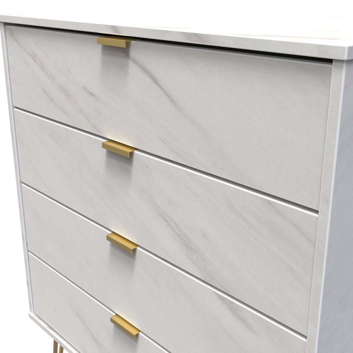 Moreno Marble Effect 4 Drawer Chest