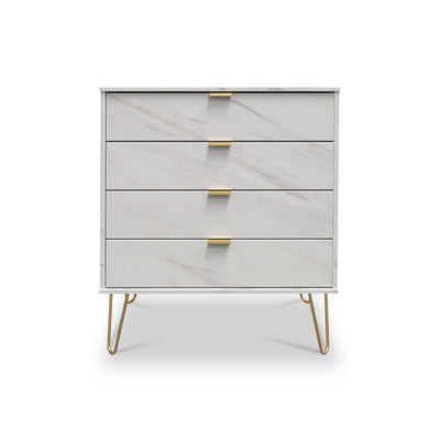 Moreno Marble Effect 4 Drawer Chest