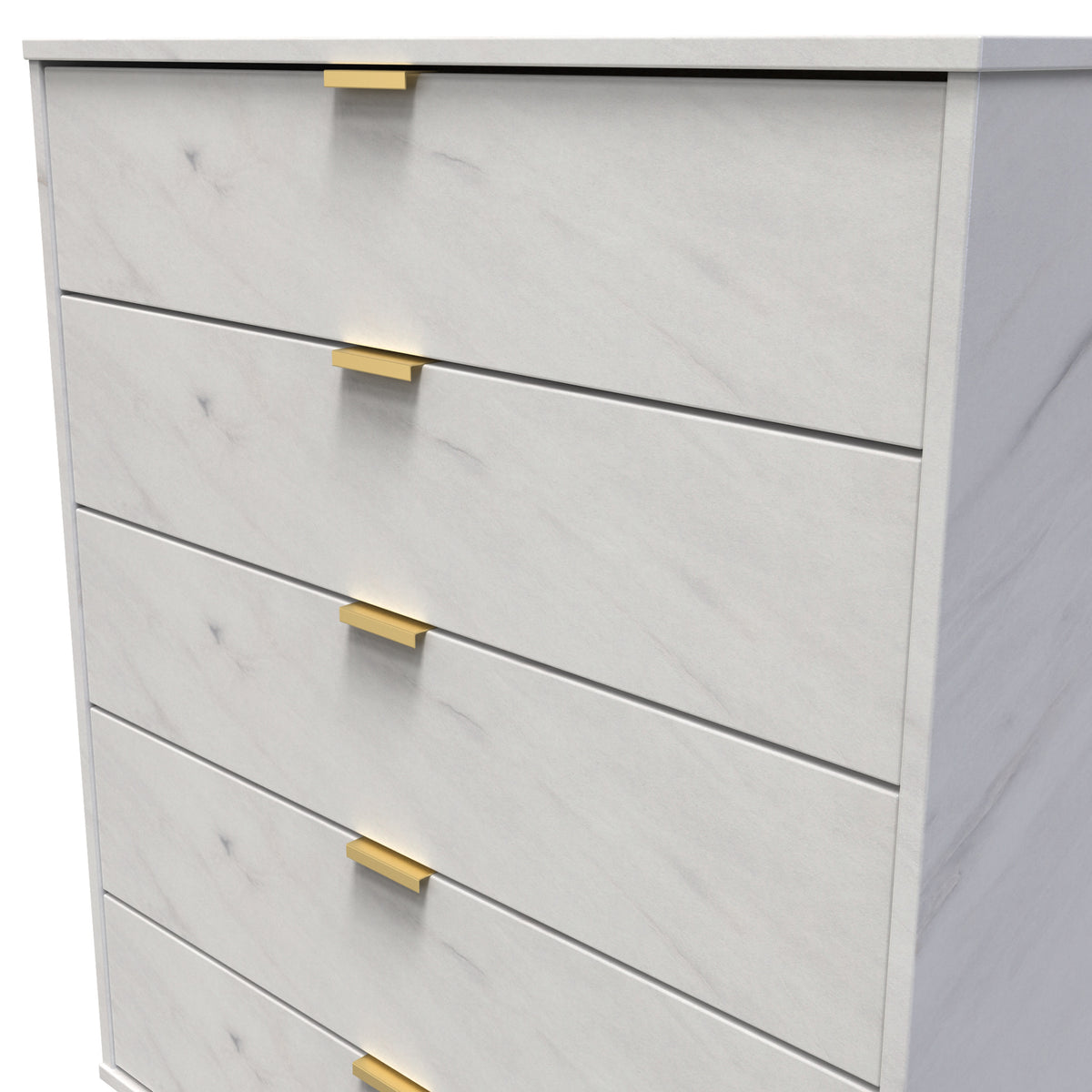 Moreno Marble Effect 5 Drawer Chest