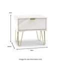 Moreno Marble Effect 1 Drawer White Bedside Table from Roseland Furniture