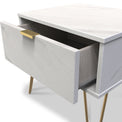 Moreno Marble Effect 1 Drawer Side Table