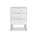 Moreno Marble Effect 3 Drawer Midi Unit Chest of Drawers