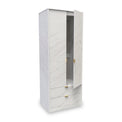 Moreno Marble Effect 2 Door 2 Drawer Double Wardrobe