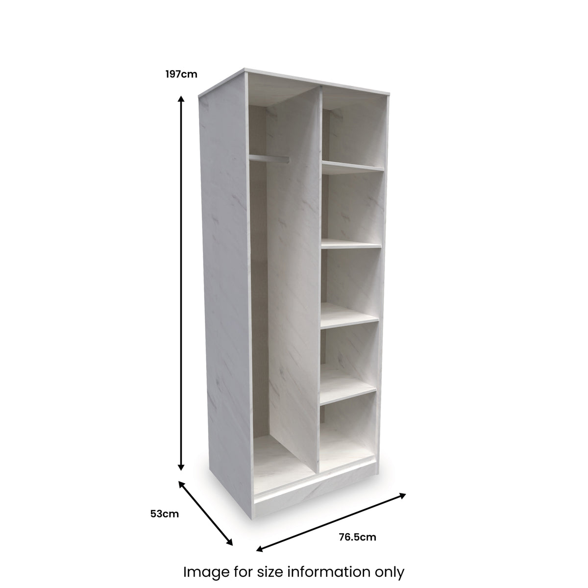 Moreno Marble Open Shelf Unit from Roseland Furniture