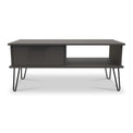 Moreno Graphite Grey 1 Drawer Coffee Table with hairpin legs from Roseland Furniture