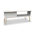 Moreno White Marble 1 Drawer Coffee Table from Roseland Furniture