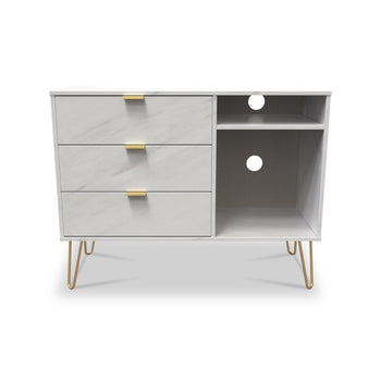 Moreno Marble 3 Drawer TV Unit