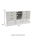 Moreno Marble 6 Drawer Sideboard Cabinet from Roseland Furniture