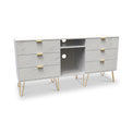 Moreno Marble 6 Drawer Sideboard Cabinet from Roseland Furniture