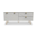 Moreno Marble Effect 2 Drawer 2 Door Wide Sideboard