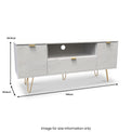 Moreno White Marble 2 Door 1 Drawer Wide TV Unit from Roseland Furniture