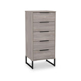 Ashbourne 5 Drawer Tallboy Grey Oak from Roseland Furniture