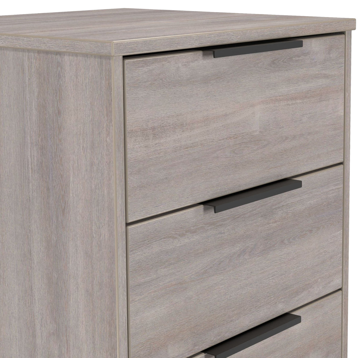 Ashbourne 5 Drawer Tallboy Grey Oak from Roseland Furniture