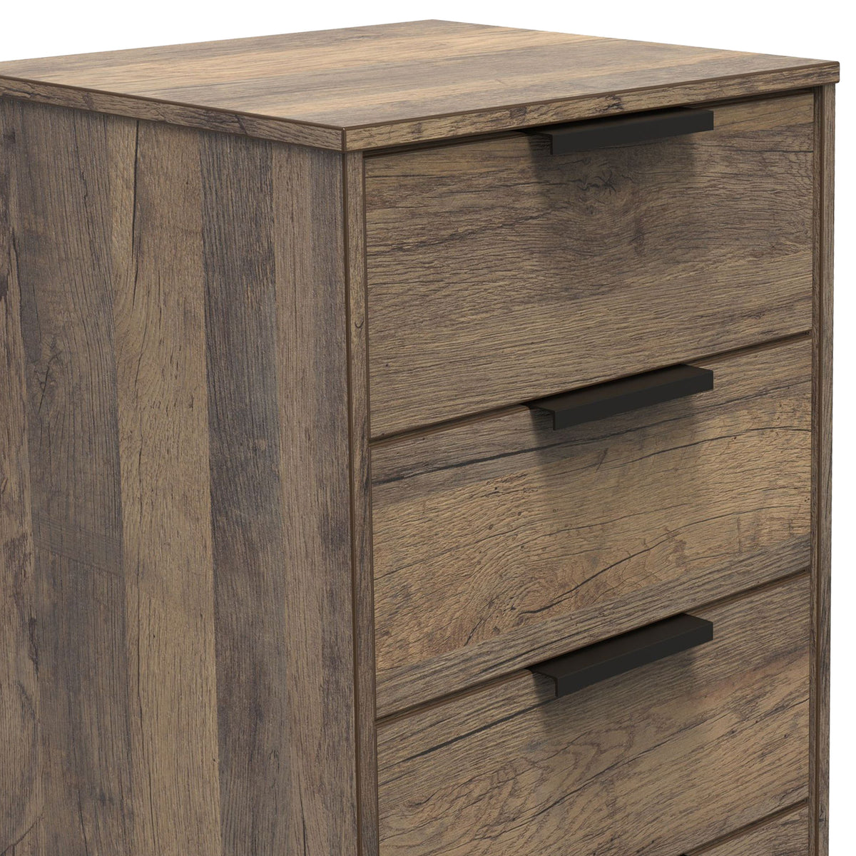 Ashbourne 5 Drawer Tallboy Vintage Oak from Roseland Furniture