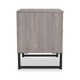 Ashbourne 2 Drawer Bedside Grey Oak from Roseland Furniture