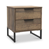 Ashbourne 2 Drawer Bedside Vintage Oak from Roseland Furniture