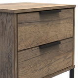 Ashbourne 2 Drawer Bedside Vintage Oak from Roseland Furniture