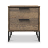 Ashbourne 2 Drawer Bedside Vintage Oak from Roseland Furniture