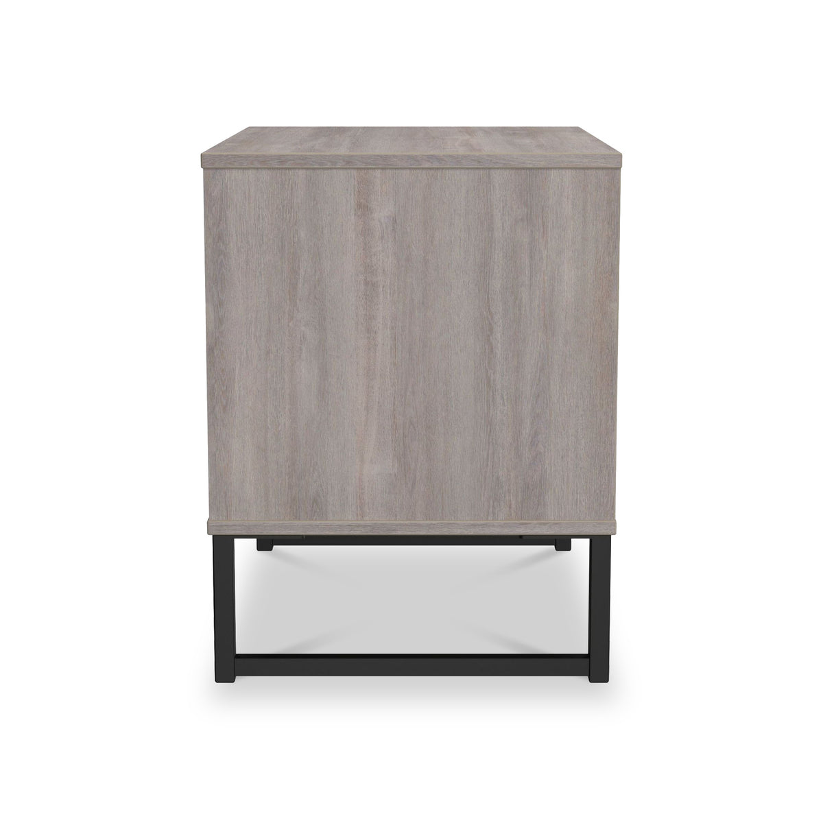 Ashbourne 2 Drawer Side Table Grey Oak from Roseland Furniture