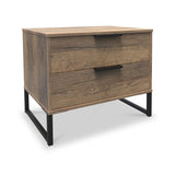 Ashbourne 2 Drawer Side Table Vintage Oak from Roseland Furniture