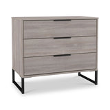 Ashbourne 3 Drawer Wide Chest Grey Oak from Roseland Furniture