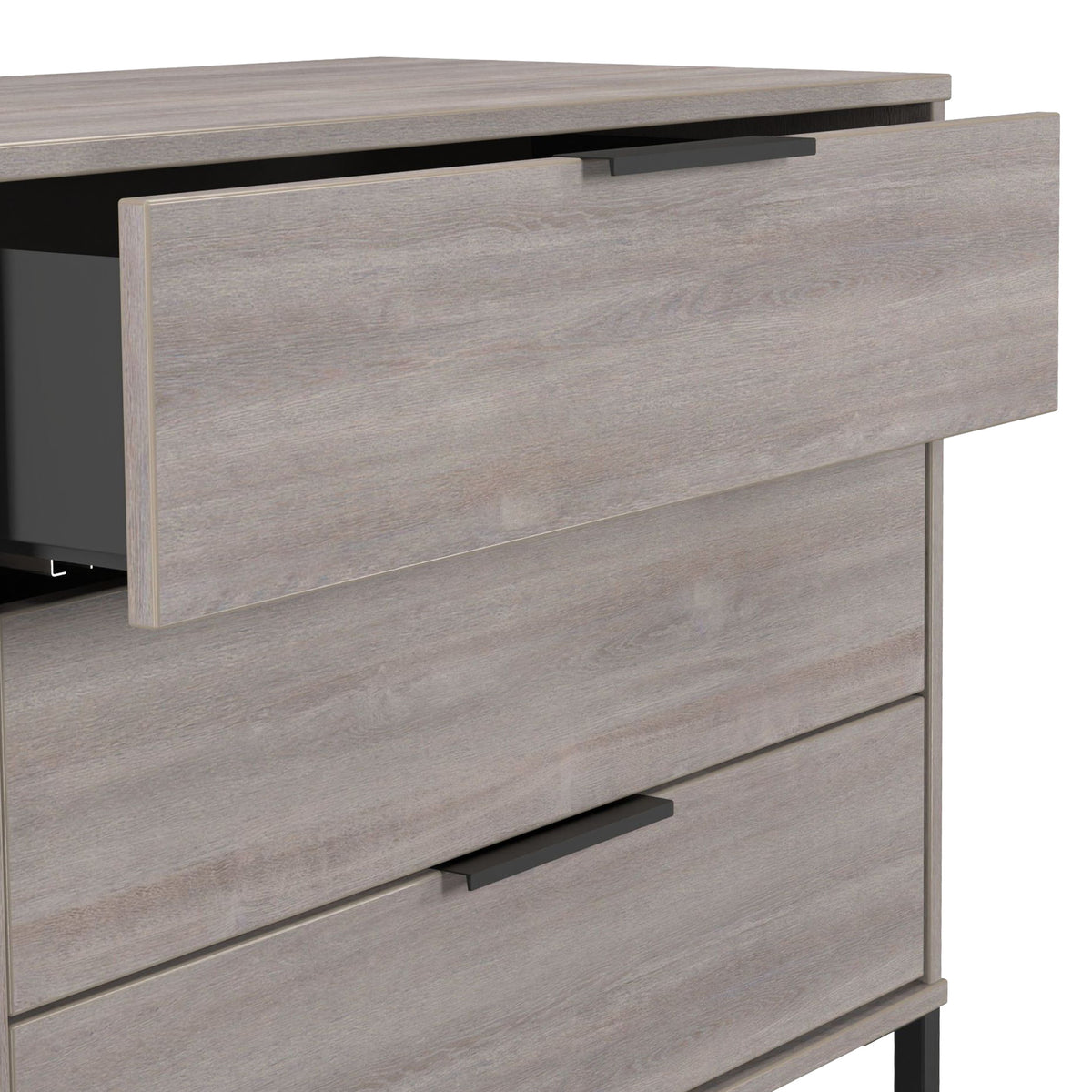 Ashbourne 3 Drawer Wide Chest Grey Oak from Roseland Furniture