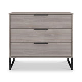 Ashbourne 3 Drawer Wide Chest Grey Oak from Roseland Furniture