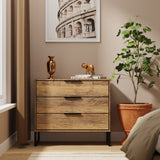 Ashbourne 3 Drawer Wide Chest Vintage Oak from Roseland Furniture