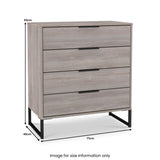Ashbourne 4 Drawer Chest of Drawers dimensions