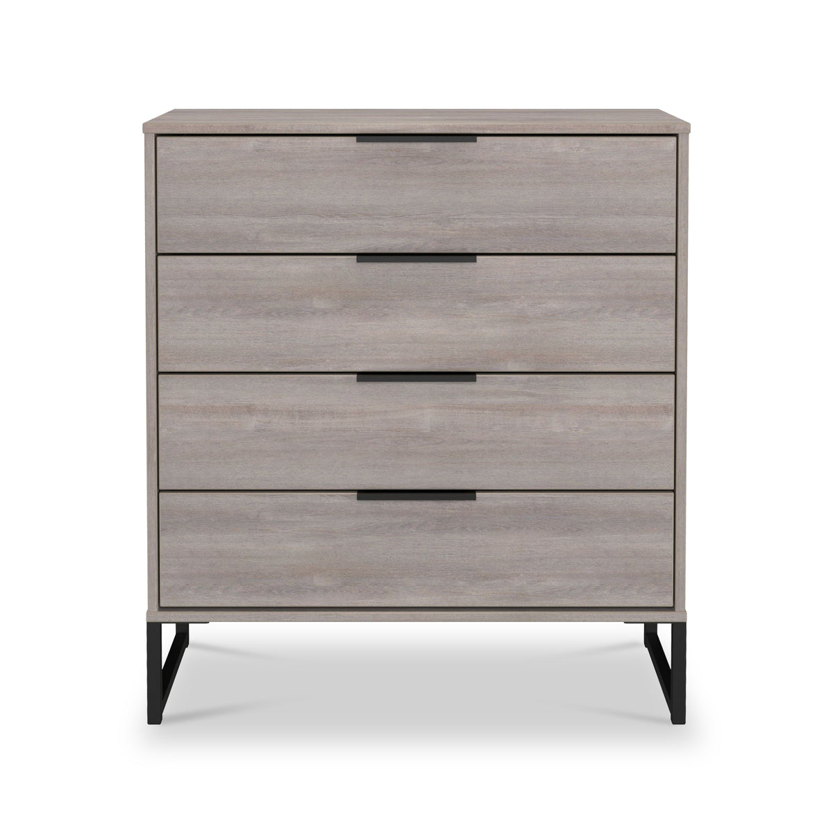 Ashbourne 4 Drawer Chest Grey Oak from Roseland Furniture