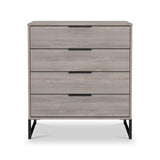 Ashbourne 4 Drawer Chest Grey Oak from Roseland Furniture
