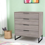 Ashbourne 4 Drawer Chest Grey Oak from Roseland Furniture
