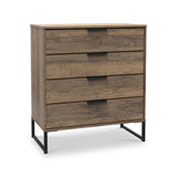 Ashbourne 4 Drawer Chest Vintage Oak from Roseland Furniture