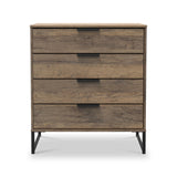 Ashbourne 4 Drawer Chest Vintage Oak from Roseland Furniture