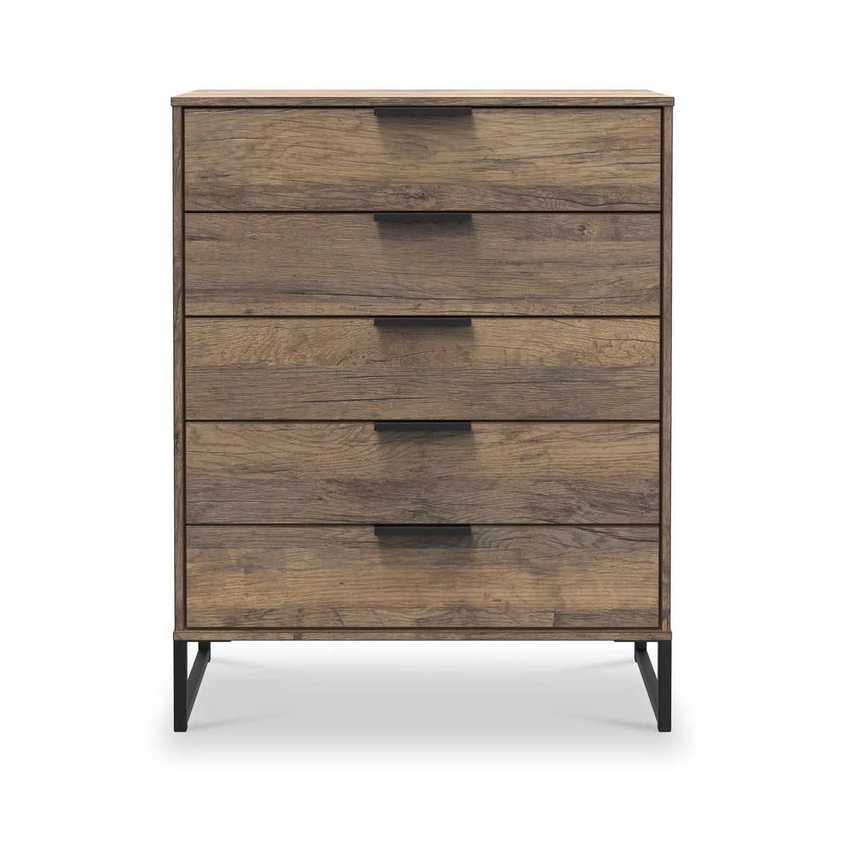 Ashbourne 5 Drawer Chest Vintage Oak from Roseland Furniture