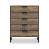 Ashbourne 5 Drawer Chest Vintage Oak from Roseland Furniture