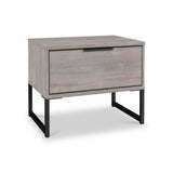Ashbourne 1 Drawer Bedside Grey Oak from Roseland Furniture
