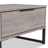 Ashbourne 1 Drawer Bedside Grey Oak from Roseland Furniture