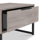 Ashbourne 1 Drawer Bedside Grey Oak from Roseland Furniture