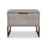 Ashbourne 1 Drawer Bedside Grey Oak from Roseland Furniture