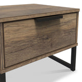 Ashbourne 1 Drawer Bedside Vintage Oak from Roseland Furniture