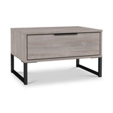 Ashbourne 1 Drawer Side Table Grey Oak from Roseland Furniture