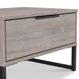 Ashbourne 1 Drawer Side Table Grey Oak from Roseland Furniture