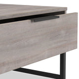 Ashbourne 1 Drawer Side Table Grey Oak from Roseland Furniture