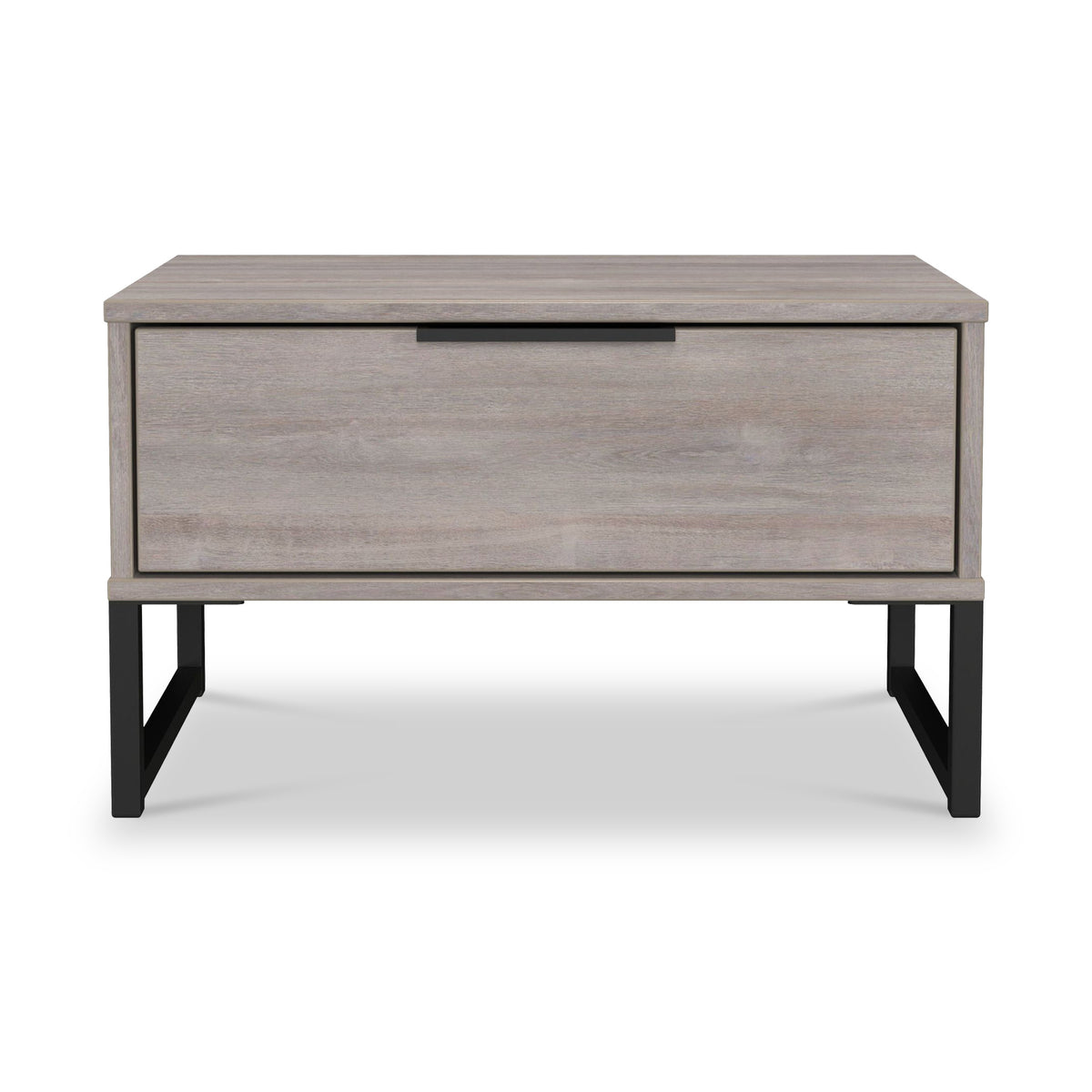 Ashbourne 1 Drawer Side Table Grey Oak from Roseland Furniture