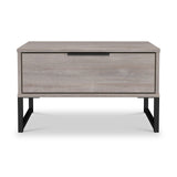 Ashbourne 1 Drawer Side Table Grey Oak from Roseland Furniture