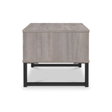 Ashbourne 1 Drawer Side Table Grey Oak from Roseland Furniture