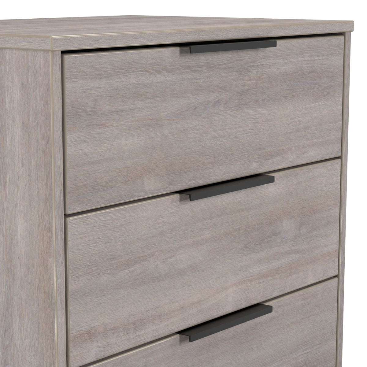 Ashbourne 3 Drawer Chest Grey Oak from Roseland Furniture