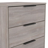 Ashbourne 3 Drawer Chest Grey Oak from Roseland Furniture