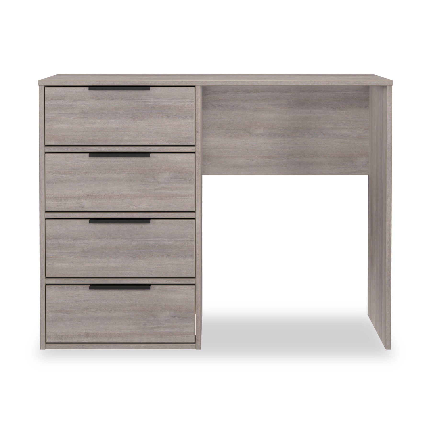 Ashbourne 4 Drawer Dressing Table Grey Oak from Roseland Furniture